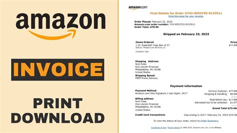 how to print invoice from amazon